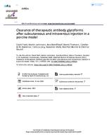Clearance of therapeutic antibody glycoforms after subcutaneous and intravenous injection in a porcine model