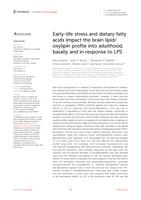 Early-life stress and dietary fatty acids impact the brain lipid/oxylipin profile into adulthood, basally and in response to LPS