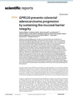 GPR120 prevents colorectal adenocarcinoma progression by sustaining the mucosal barrier integrity