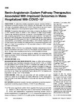 Renin-angiotensin system pathway therapeutics associated with improved outcomes in males hospitalized with COVID-19*