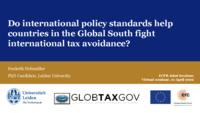 Do international policy standards help countries in the Global South fight international tax avoidance?