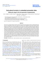 Early planet formation in embedded protostellar disks