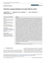 Induction and generalization of nocebo effects on itch