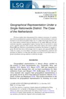 Geographical representation under a single nationwide district