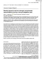 Novelty exposure induces stronger sensorimotor representations during a manual adaptation task