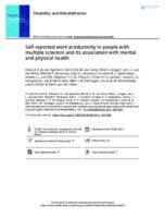 Self-reported work productivity in people with multiple sclerosis and its association with mental and physical health