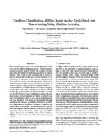 Condition classification of fibre ropes during cyclic bend over sheave testing using machine learning