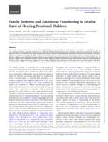 Family systems and emotional functioning in deaf or hard-of-hearing preschool children