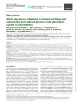 Allelic expression imbalance in articular cartilage and subchondral bone refined genome-wide association signals in osteoarthritis