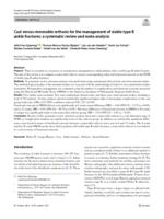 Cast versus removable orthosis for the management of stable type B ankle fractures