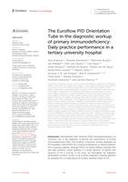 The Euroflow PID Orientation Tube in the diagnostic workup of primary immunodeficiency