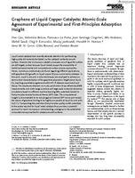 Graphene at liquid copper catalysts