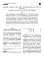 Methane formation in cold regions from carbon atoms and molecular hydrogen