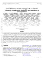 Euclid: covariance of weak lensing pseudo-Cl estimates