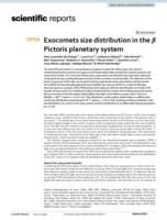 Exocomets size distribution in the β Pictoris planetary system