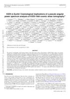 KiDS and Euclid: Cosmological implications of a pseudo angular power spectrum analysis of KiDS-1000 cosmic shear tomography