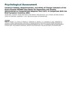 Construct validity, responsiveness, and utility of change indicators of the Dutch-Flemish PROMIS item banks for depression and anxiety administered as computerized adaptive test (CAT)