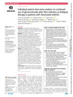 Individual patient data meta-analysis on continued use of glucocorticoids after their initiation as bridging therapy in patients with rheumatoid arthritis