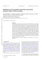 Simulations of 60Fe entrained in ejecta from a near-Earth supernova