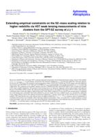 Extending empirical constraints on the SZ-mass scaling relation to higher redshifts via HST weak lensing measurements of nine clusters from the SPT-SZ survey at z >= 1