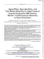 Aging effect, reproducibility, and test-retest reliability of a new cerebral amyloid angiopathy MRI severity marker