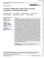 The effect of PPAR isoform (de)activation on the lipid composition in full-thickness skin models