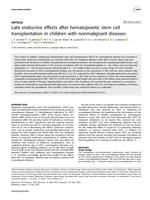 Late endocrine effects after hematopoietic stem cell transplantation in children with nonmalignant diseases