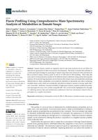 Flavor profiling using comprehensive mass spectrometry analysis of metabolites in tomato soups