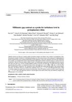 Millimeter gap contrast as a probe for turbulence level in protoplanetary disks