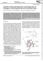 Synthetic studies with bacitracin A and preparation of analogues containing alternative zinc binding groups