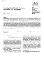 Studying Mental Health Problems as Systems, Not Syndromes