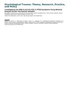 Investigating the DSM-5 and the ICD-11 PTSD symptoms using network analysis across two distinct samples