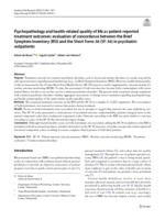 Psychopathology and health-related quality of life as patient-reported treatment outcomes