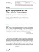 Acute liver injury and acute liver failure following bariatric surgery