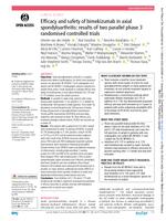 Efficacy and safety of bimekizumab in axial spondyloarthritis