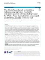 The effect of guselkumab on inhibiting radiographic progression in patients with active psoriatic arthritis