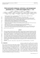 Photo-astrometric distances, extinctions, and astrophysical parameters for Gaia EDR3 stars brighter than G = 18.5