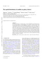 The spatial distribution of satellites in galaxy clusters