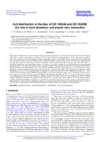 H2O distribution in the disc of HD 100546 and HD 163296