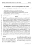 Gas temperature structure across transition disk cavities