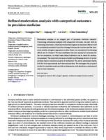 Refined moderation analysis with categorical outcomes in precision medicine