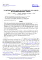 Using the polarization properties of double radio relics to probe the turbulent compression scenario