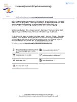 Sex-differential PTSD symptom trajectories across one year following suspected serious injury