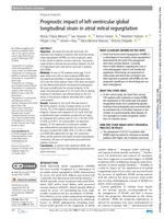 Prognostic impact of left ventricular global longitudinal strain in atrial mitral regurgitation