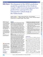 Development of the OPAL prediction model for prediction of live birth in couples with recurrent pregnancy loss