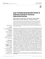Low transforming growth factor-beta pathway activity in cervical adenocarcinomas