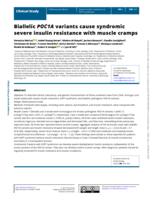 Biallelic POC1A variants cause syndromic severe insulin resistance with muscle cramps