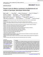 Growth charts for Marfan syndrome in the Netherlands and analysis of genotype-phenotype relationships