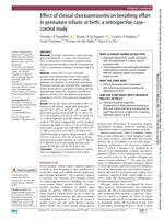 Effect of clinical chorioamnionitis on breathing effort in premature infants at birth