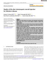 Quality of life after intratympanic steroid injection for Meniere's disease